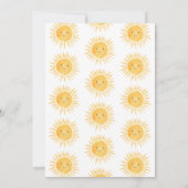 Here 来 The Sun Girl's Baby Shower 招待状 (裏面)