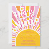 Here 来 The Sun Girl's Baby Shower 招待状 (正面)