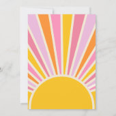 Here 来 The Sun Sunshine Girl Baby Shower 招待状 (裏面)