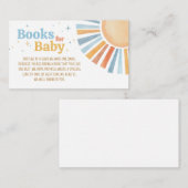 Here 来 the Sunshine Baby Shower Books forベビー エンクロージャーカード (正面/裏面)