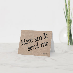 Here am I – カード