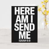 Here Am I Send Me イザヤ書 6章8節 宣教師の聖書 カード (黄色い花)