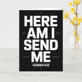Here Am I Send Me イザヤ書 6章8節 宣教師の聖書 カード (黄色い花)