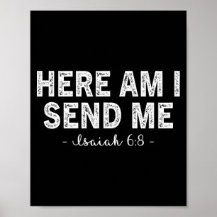 Here Am I Send Me 聖書 バイブル イエスキリスト ポスター