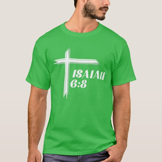 Here am I Send me Christian Cross Print on Front a Tシャツ (正面)