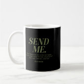Here Am I Send Me Isaiah 6_8 Christian Bible Verse コーヒーマグカップ (左)