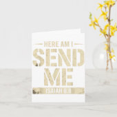 Here Am I Send Me Isaiah 6 8 Missionary Scripture カード (黄色い花)