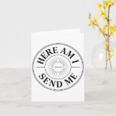 Here Am I Send Me Isaiah 6 8 Missionary Scripture カード (黄色い花)