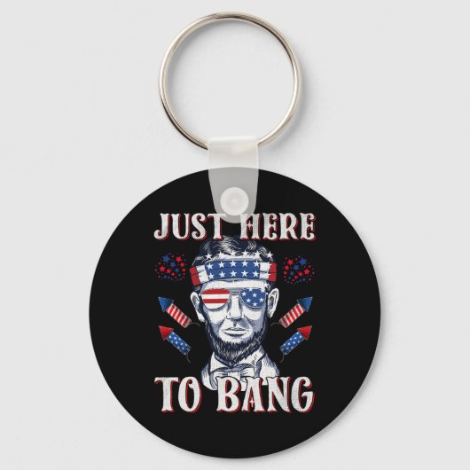 Here Bang Abraham Lincoln 7月の花火の4th キーホルダー (正面)
