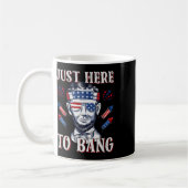 Here Bang Abraham Lincoln 7月の花火の4th コーヒーマグカップ (左)