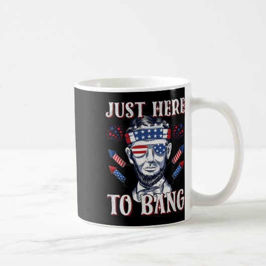 Here Bang Abraham Lincoln 7月の花火の4th コーヒーマグカップ (右)