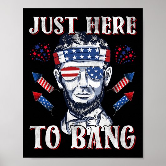 Here Bang Abraham Lincoln 7月の花火の4th ポスター (正面)