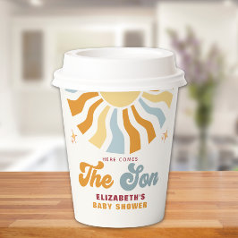 Here come the son - Sun Retro Baby Shower Party 紙コップ