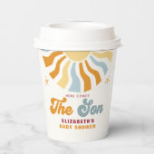 Here come the son - Sun Retro Baby Shower Party 紙コップ (裏面)