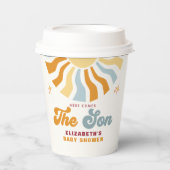 Here come the son - Sun Retro Baby Shower Party 紙コップ (正面)
