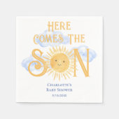 Here Come The Son Sunshine Baby Shower スタンダードカクテルナプキン (正面)