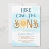 Here Come The Sons ベビーシャワー 招待状 (正面)