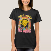 Here Comes Bride Groovy Retro 70s Bachelorette Par Tシャツ (正面)
