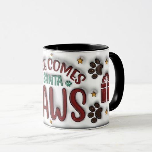 Here Comes Santa Paws Mug マグカップ (正面右)