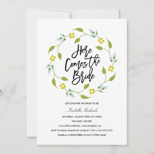 Here Comes The Bride | 結婚式場案内 招待状 (正面)