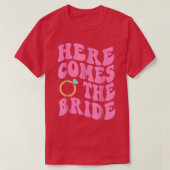 Here Comes The Bride Wedding Ring Bearer Flower Gi Tシャツ (デザイン正面)