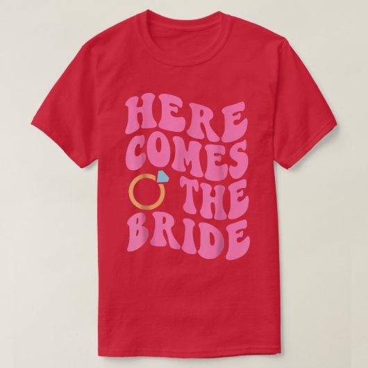 Here Comes The Bride Wedding Ring Bearer Flower Gi Tシャツ (デザイン正面)