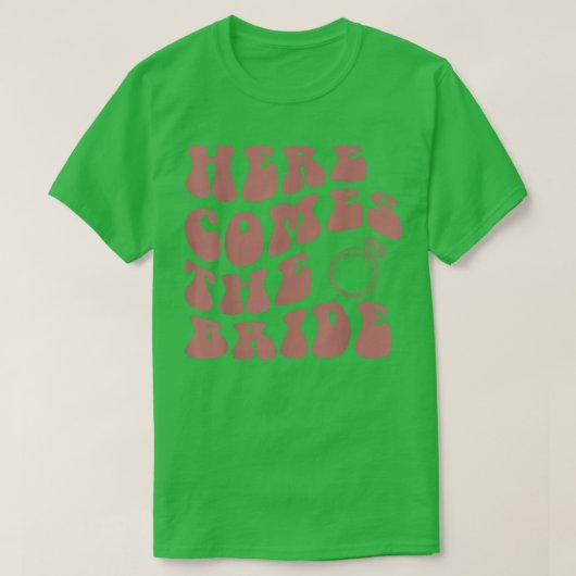 Here Comes The Bride Wedding Ring Bearer Flower Gi Tシャツ (デザイン正面)