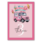 Here Comes the Scoop! Ice Cream Truck Birthday  テーブルナンバー (正面)