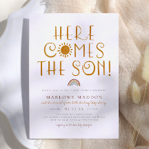 Here Comes The Son | ボヘミアン レインボー 男の子 ベビーシャワー