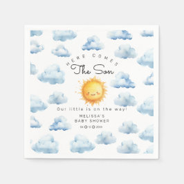 Here comes the Son Baby Boy Shower スタンダードカクテルナプキン