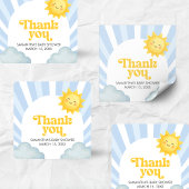 Here Comes the Son Baby Shower スクエアシール