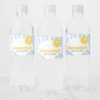 Here Comes the Son Baby Shower ペットボトルラベル