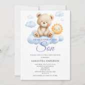 Here Comes The Son Baby Shower 招待状 (正面)