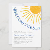 Here Comes The Son Baby Shower 招待状 (正面)