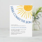 Here Comes The Son Baby Shower 招待状 (スタンド正面)