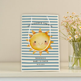 Here Comes the Son Baby Shower Bag ミディアムペーパーバッグ