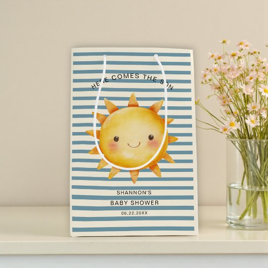 Here Comes the Son Baby Shower Bag ミディアムペーパーバッグ