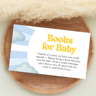 Here Comes the Son Baby Shower Books for Baby エンクロージャーカード