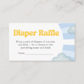 Here Comes the Son Baby Shower Diaper Raffle エンクロージャーカード (正面)