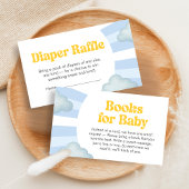Here Comes the Son Baby Shower Diaper Raffle エンクロージャーカード