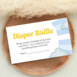 Here Comes the Son Baby Shower Diaper Raffle エンクロージャーカード