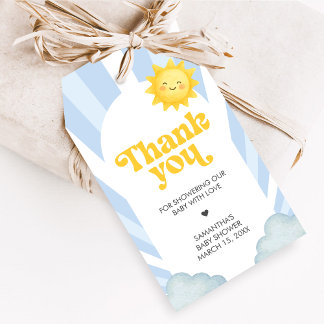 Here Comes the Son Baby Shower Favor Tags ギフトタグ