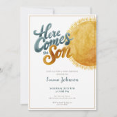 Here Comes the Son Baby Shower Invitation (正面)