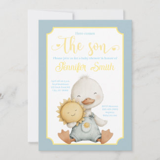 Here Comes the Son Baby Shower Invitation 招待状
