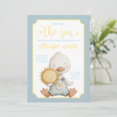 Here Comes the Son Baby Shower Invitation 招待状 (スタンド正面)