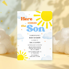 Here Comes the Son Baby Shower Invitation 招待状
