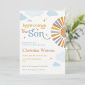 Here Comes the Son - Baby Shower Invitation 招待状 (スタンド正面)