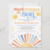 Here Comes The Son Baby Shower Invitation 招待状 (正面)