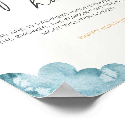 Here Comes The Son Baby Shower Pacifier Hunt Game ポスター (角)