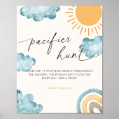 Here Comes The Son Baby Shower Pacifier Hunt Game ポスター (正面)